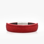 Manchette galuchat rouge grainé Crivellaro