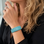 Crivellaro manchette galuchat turquoise femme