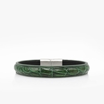 119 Crivellaro Bracelet Cuir crocodile  vert