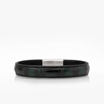 127 Crivellaro bracelet Croco noir et Vert 1