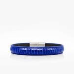 111 Crivellaro Bracelet Cuir Lézard bleu electrique