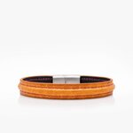 236 Crivellaro bracelet Cuir croco orange couture rose