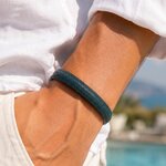 112 Bracelet Galuchat Bleu Petrole Homme