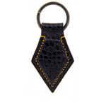 Crivellaro-Porte-cles-croco-noir-fil-jaune-1