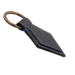 Crivellaro-Porte-cles-croco-noir-fil-bleu-2