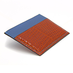 Crivellaro-portes-cartes-SLIM-Lezard-Marron-bleu-2