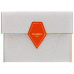 Crivellaro Pochette Passeport Blanc Orange