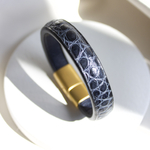 Crivellaro-Bracelet-croco-bleu-Or-1