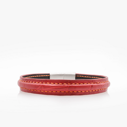 Lot De 2 Bracelets En Cuir Crocodile 13 Mm - Couleurs Assorties - Neuf Avec Défauts (NOS - New Old Stock)
