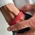 Crivellaro Bracelet galuchat poncé  rouge