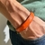 Crivellaro Bracelet Cuir Autruche Orange Homme