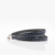 Crivellaro bracelet fin cuir couture sellier 3 tours blanc V1