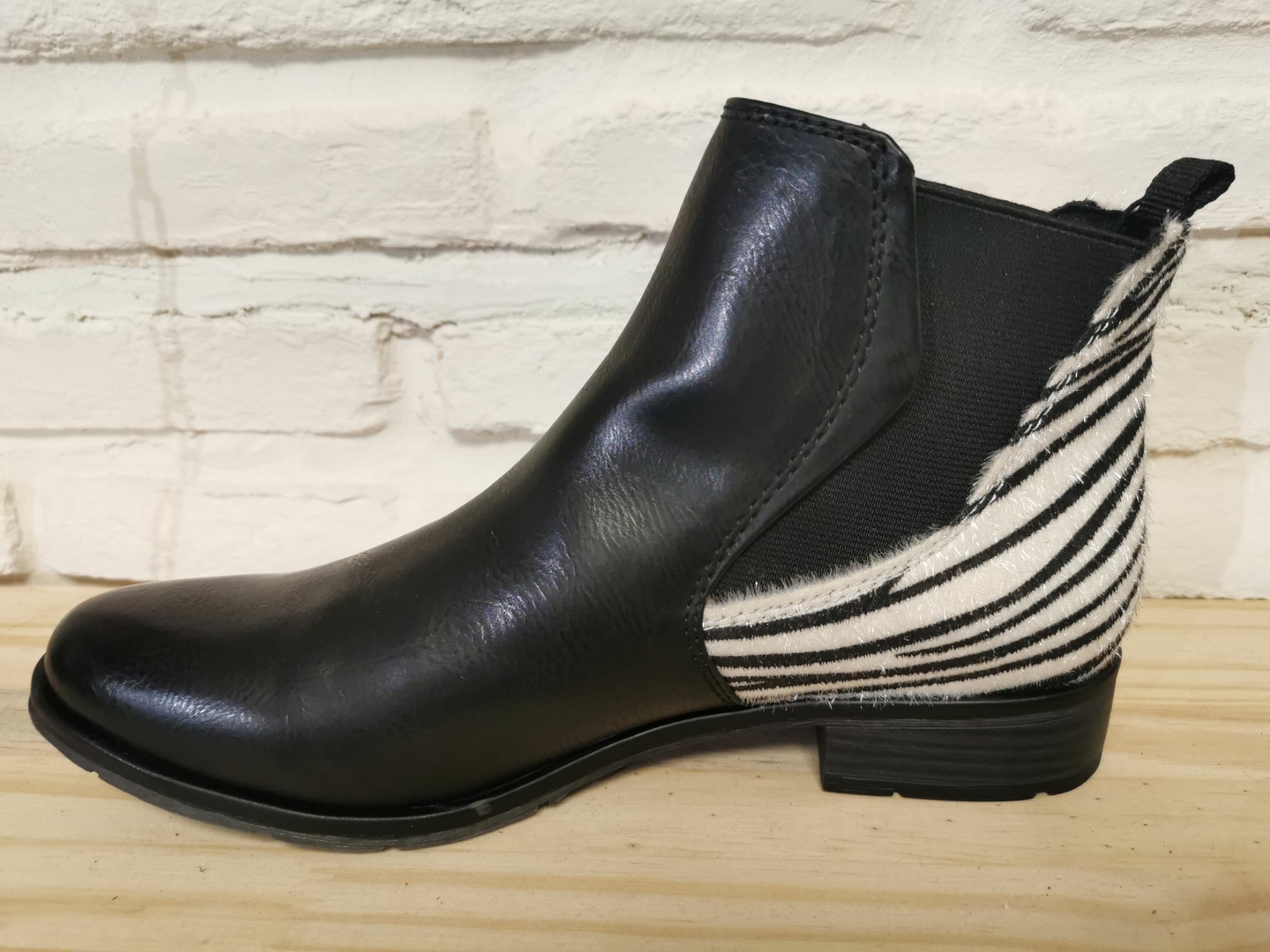 bottine zebre femme