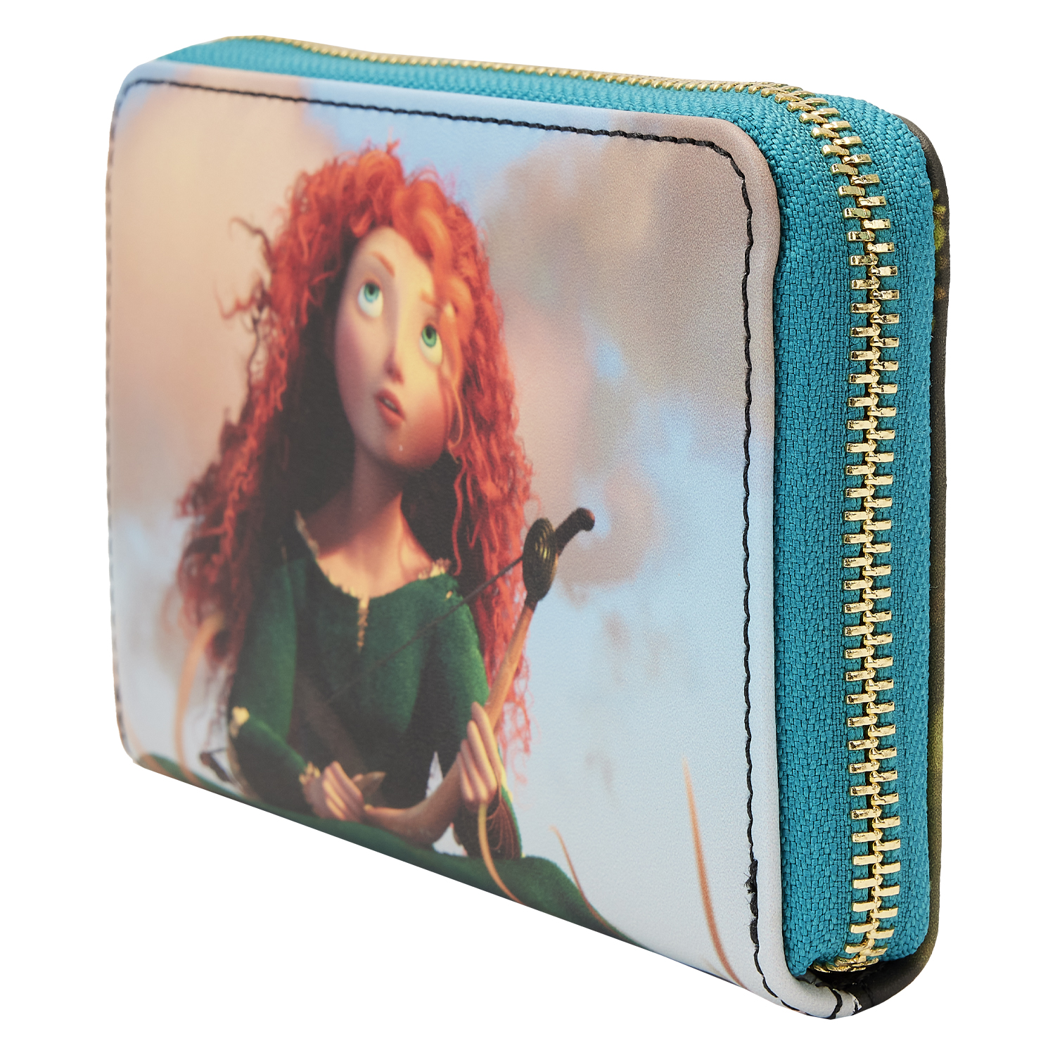 WDWA2466-LFDISNEYBRAVEMERIDAPRINCESSSCENEZIPAROUNDWALLET0657SIDE