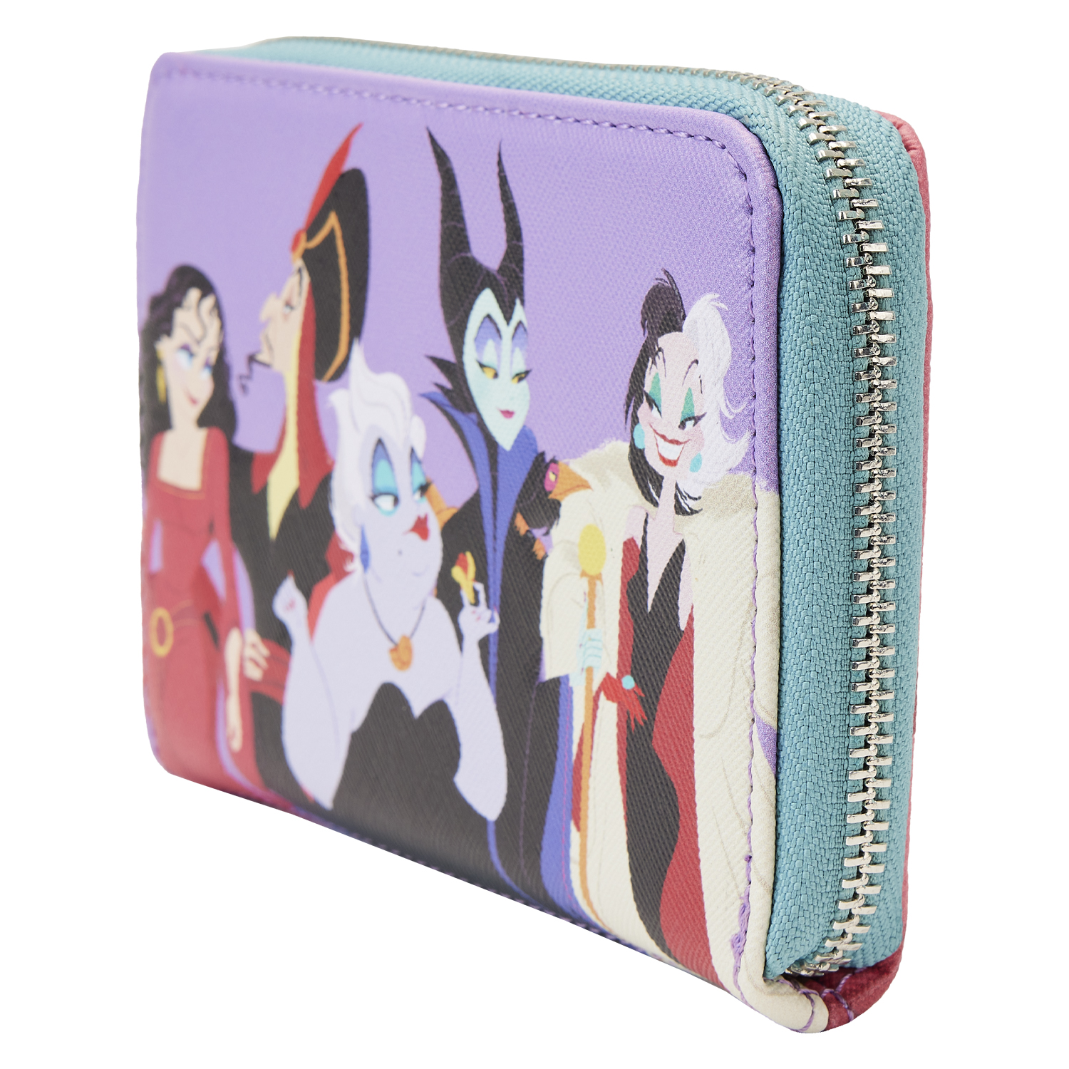 WDWA2475-LFDISNEYVILLAINSCOLORBLOCKZIPAROUNDWALLET0583SIDE
