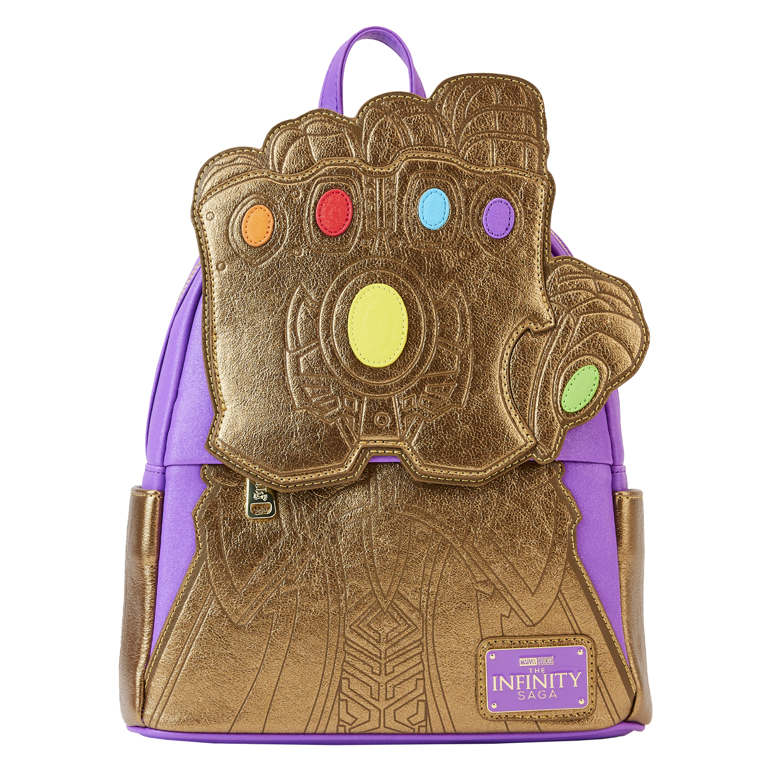 MVBK0299-LFMARVELSHINETHANOSGAUNTLETMINIBACKPACK2761FRONT