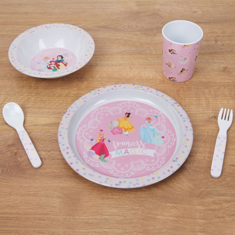 Coffret Repas 5 Pieces Princesses Disney Vaisselle Vaisselle Enfant Chez Clochette Boutique
