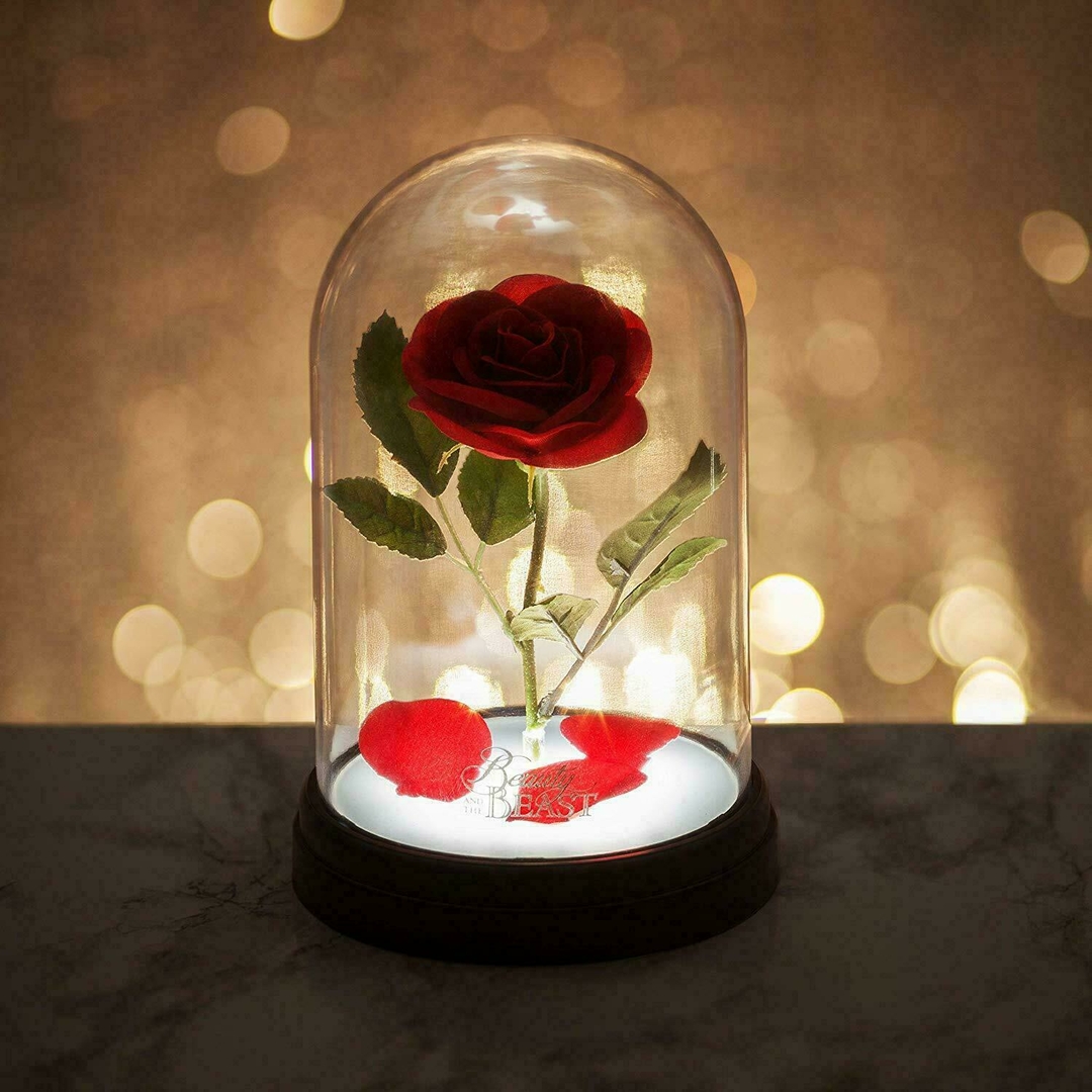 Rose Belle Et La Bete Dessin Lampe Rose La Belle et la Bête - Déco/Lampe - Chez Clochette Boutique