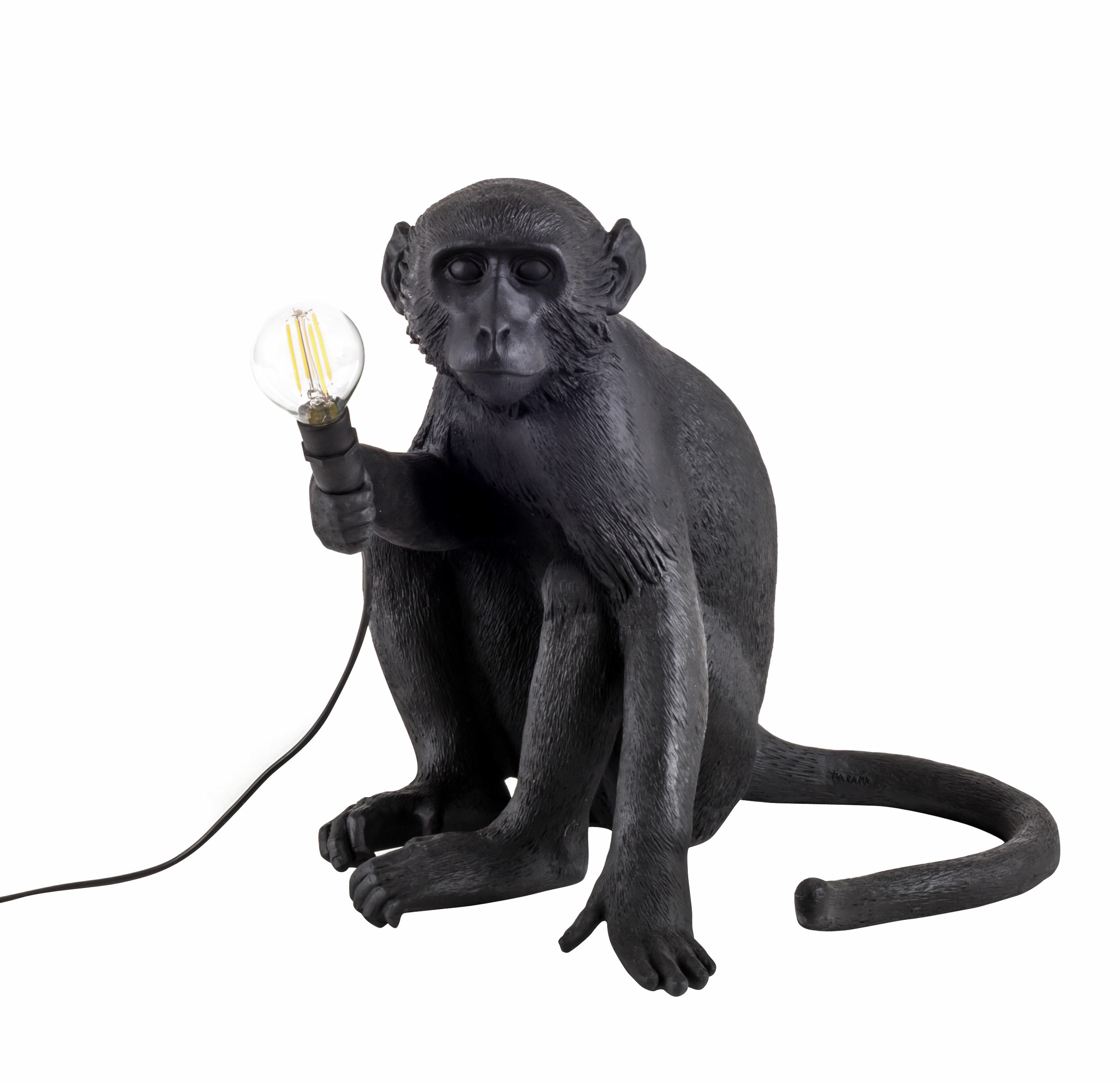 Lampe singe noir