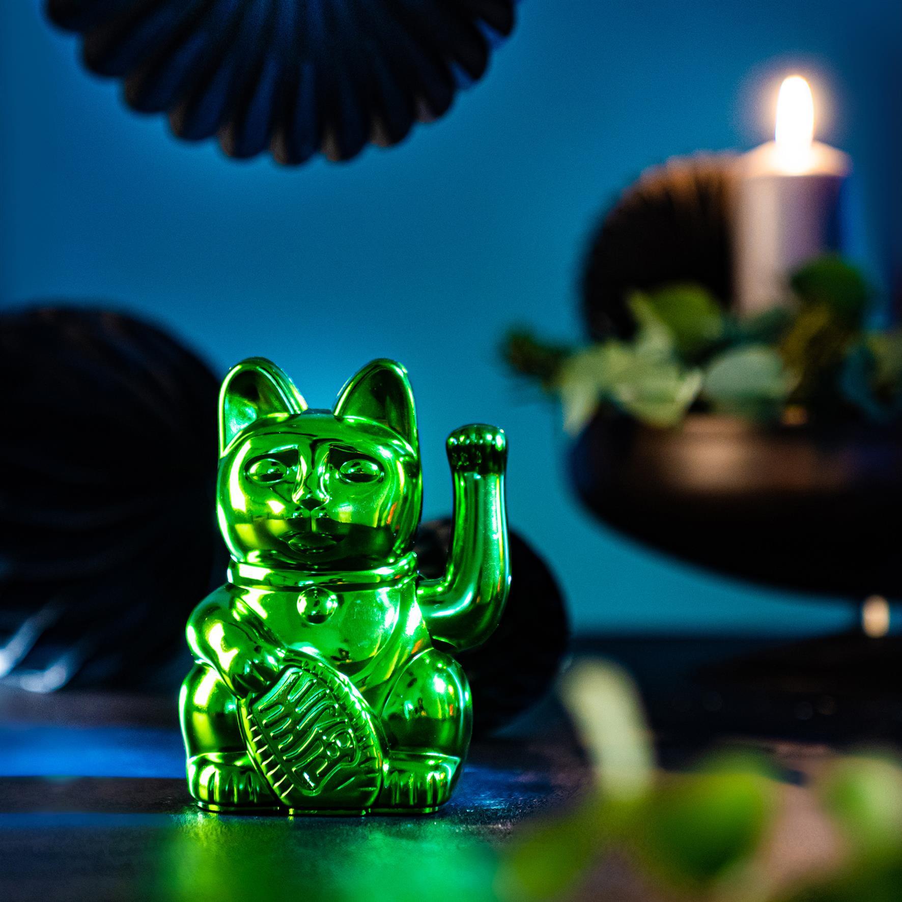 lucky cat xmas green