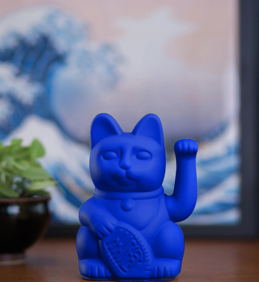 Porte-Bonheur / Lucky Cat Bleu Royal