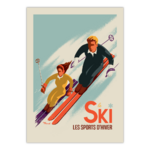 Affiche skieurs