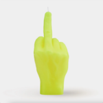 candle hand bougie jaune neon