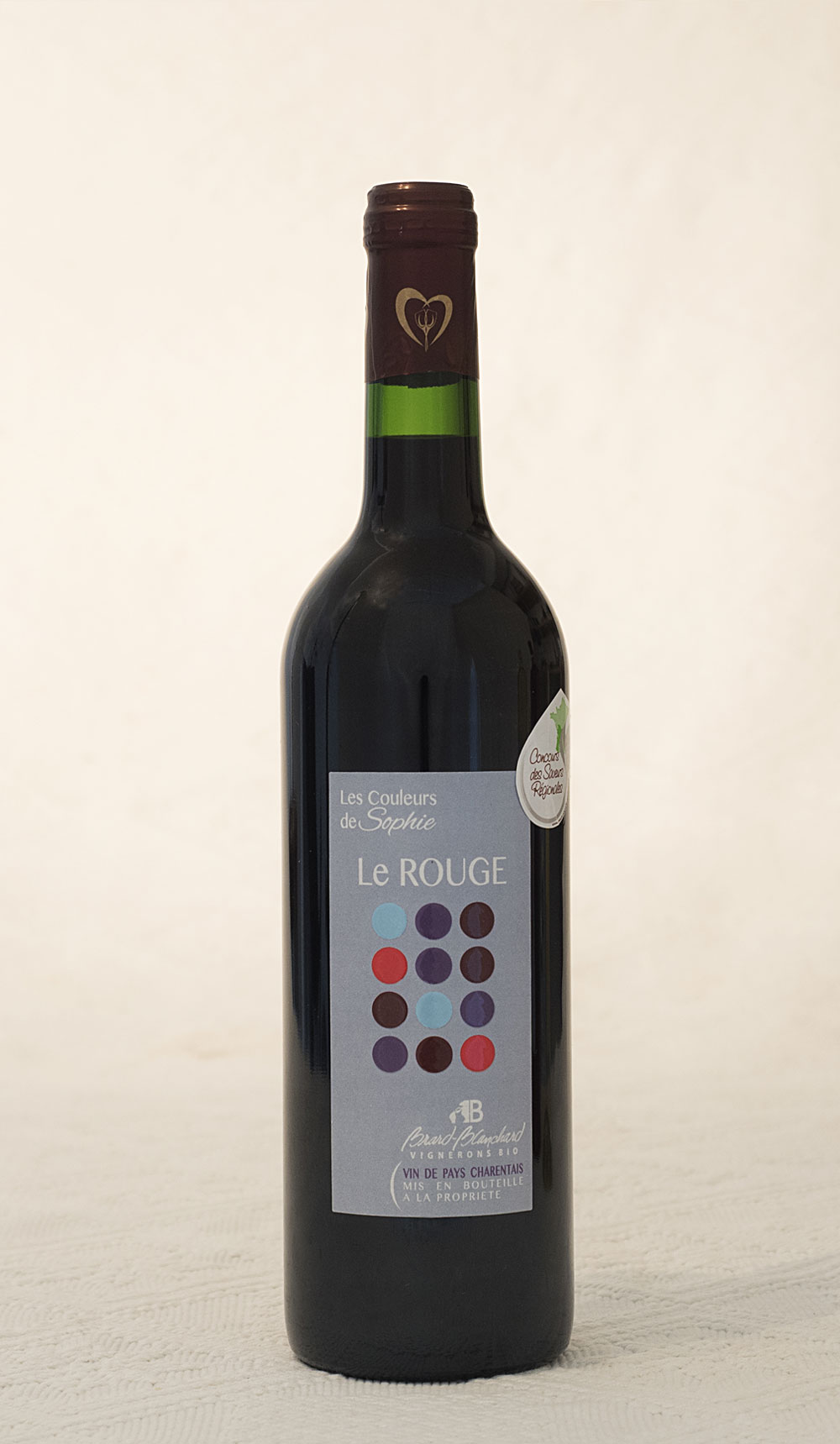 Vin rouge Bio Les couleurs de sophie - Brard Blanchard 70cl