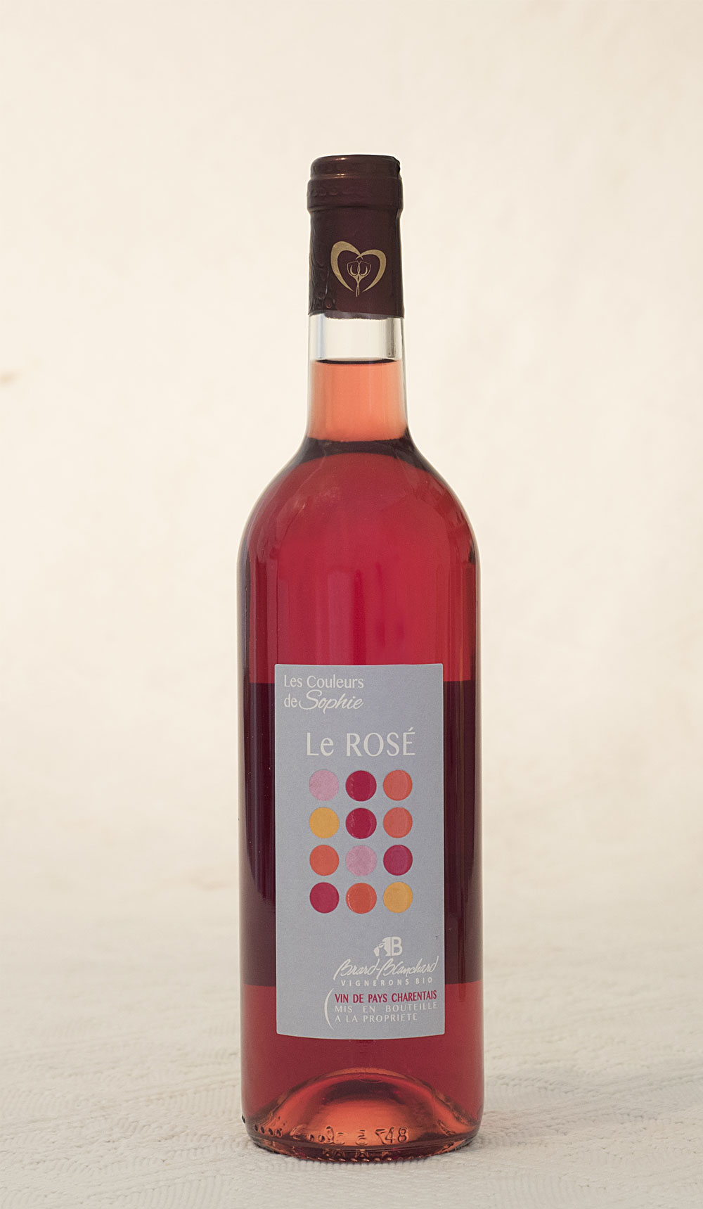 Vin Rosé Bio Les couleurs de sophie - Brard Blanchard 75cl