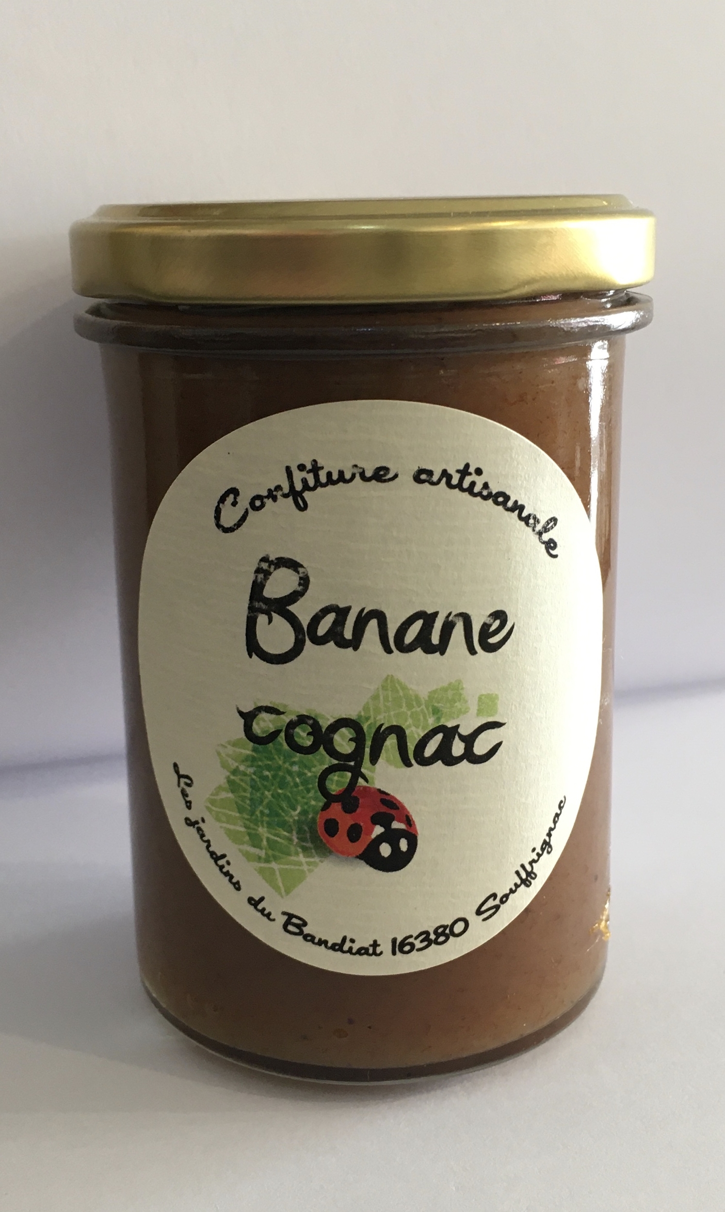 Confiture artisanale Banane Cognac - Les Jardins du Bandiat 260g
