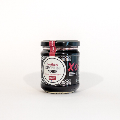 Confiture cerise noire aux arômes de Cognac - XO GOURMET - 220g