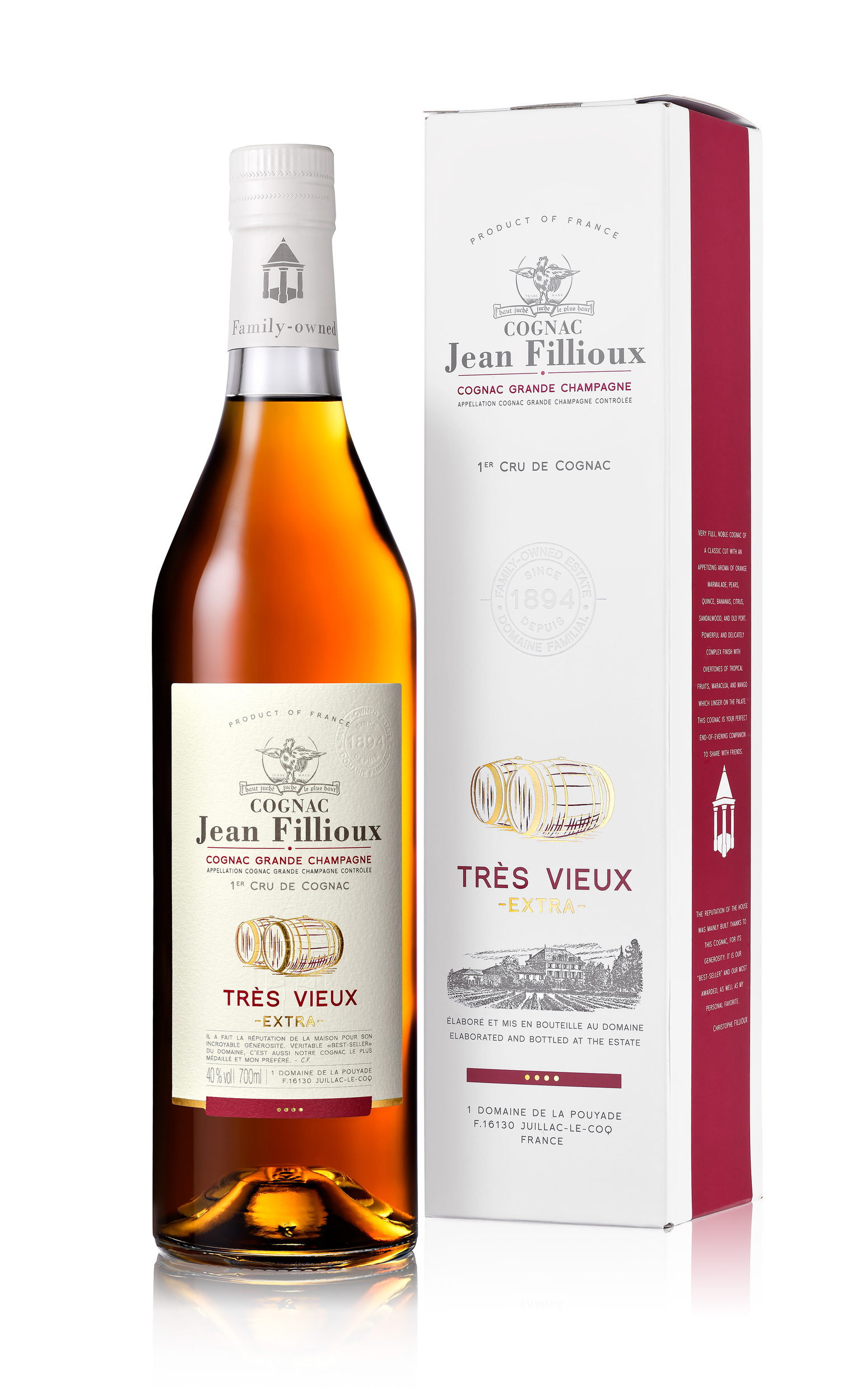 Cognac XO EXTRA Très vieux - Jean Fillioux 70cl