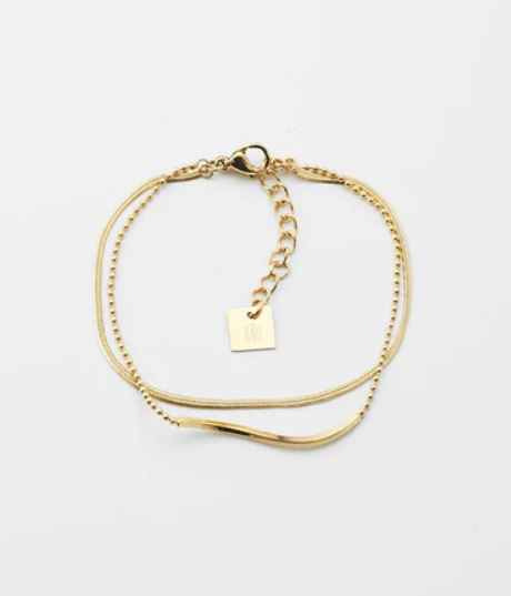 Bracelet Neusis - Acier doré
