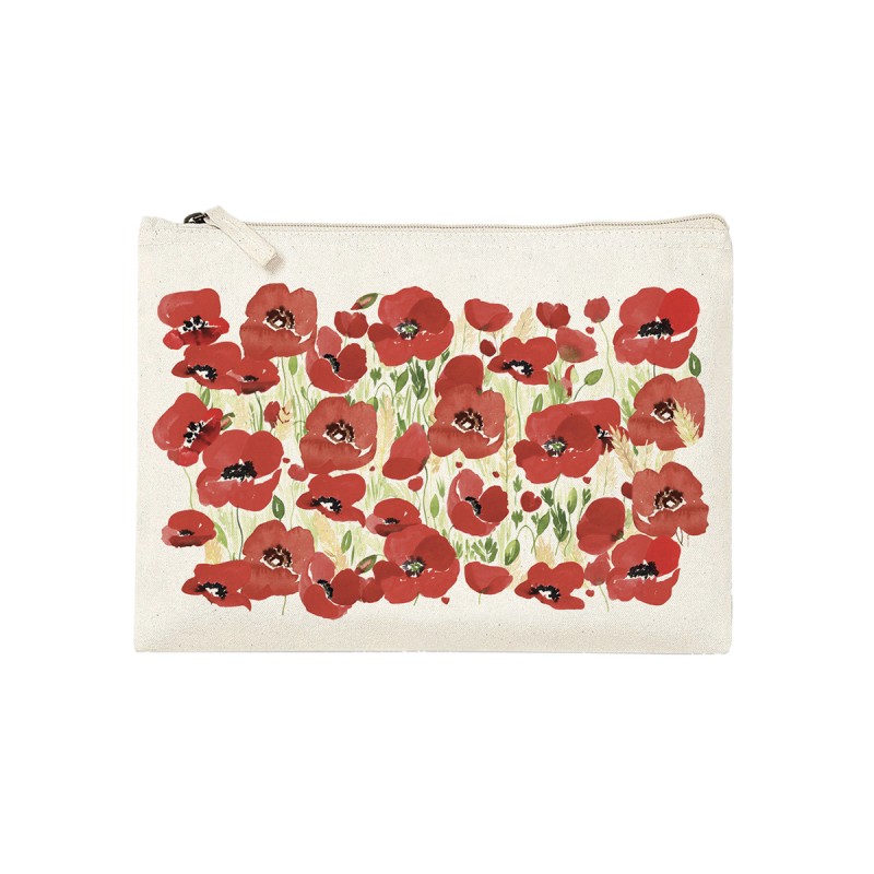 Trousse plate - Coquelicot