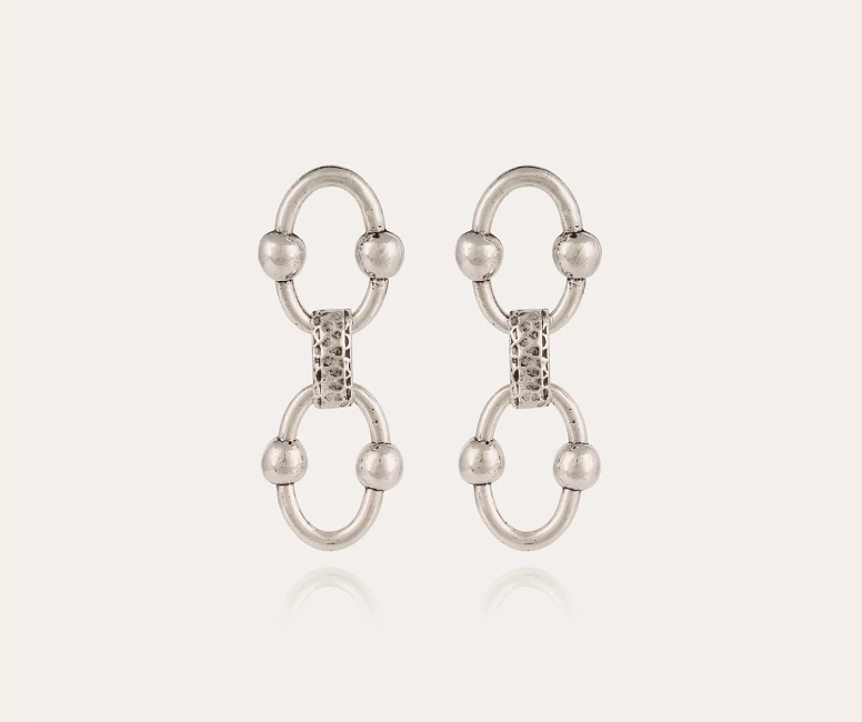 Boucles d\'oreilles Rivage argentées