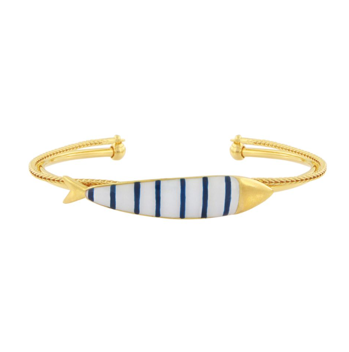 Bracelet Sardine - Doré bleu