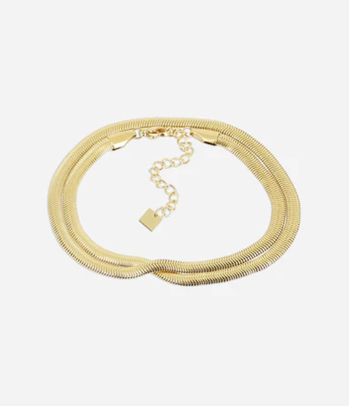 Bracelet multi Anubis - Acier doré