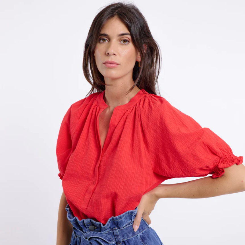 Blouse Chaines - Rouge