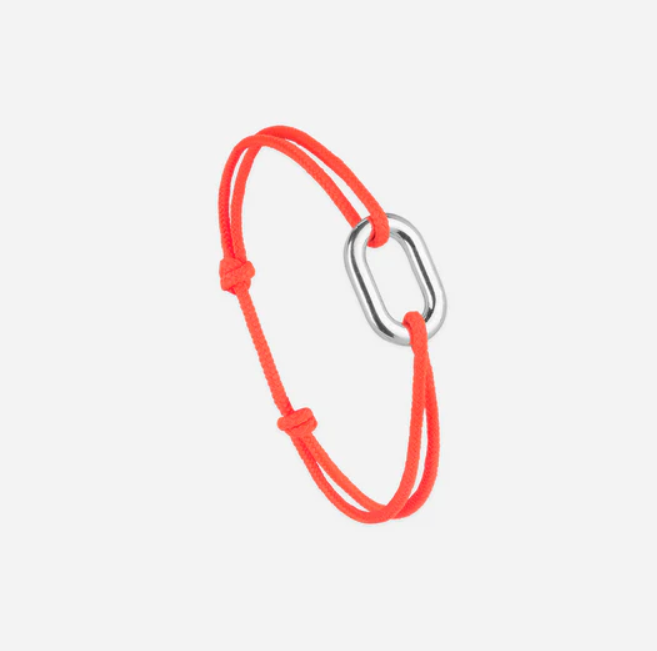 Bracelet Maillon - Arceau - Orange fluo