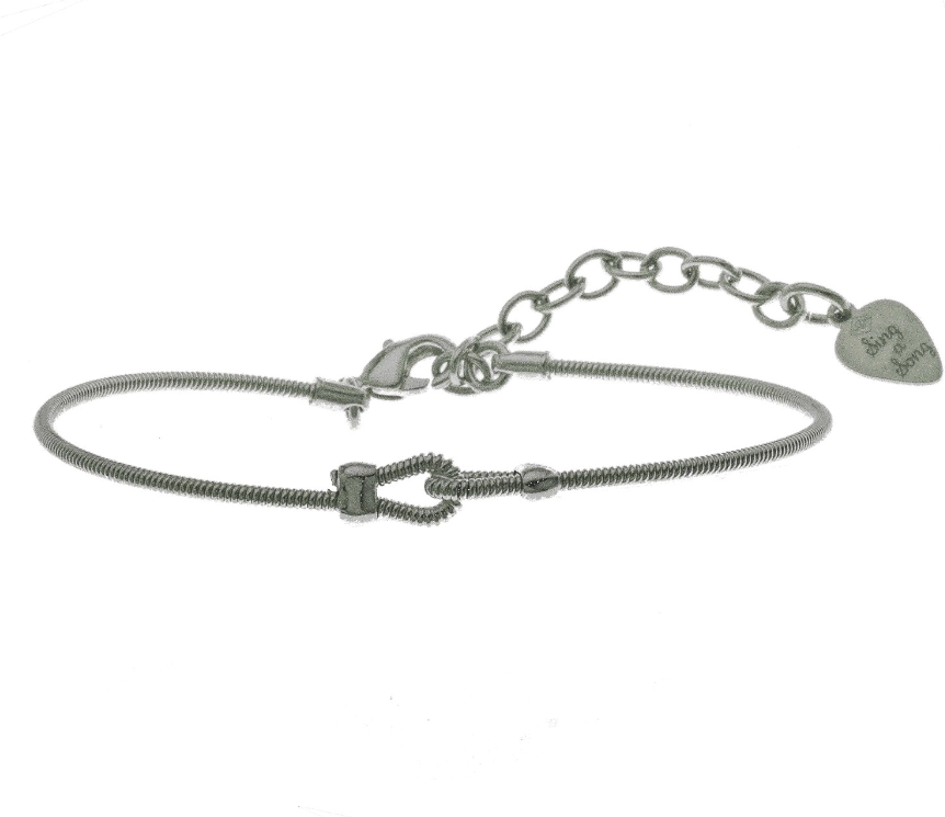 Bracelet You & Me BB en Corde de Guitare - Argent