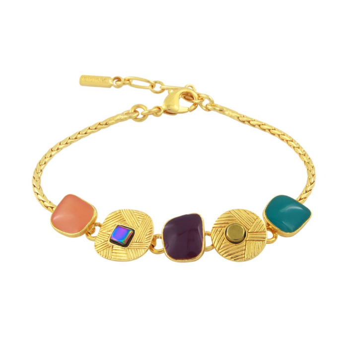 Bracelet Joyeuse - Doré & multicolore