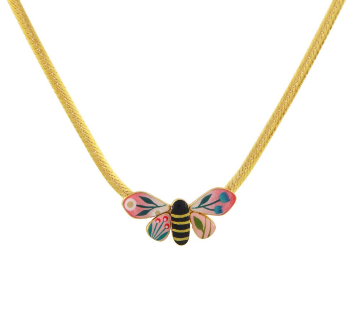 Collier La vie en rose - Doré & rose