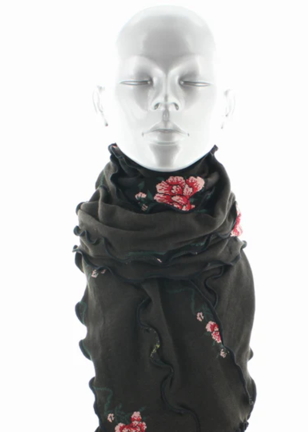 Echarpe coton femme fleurs