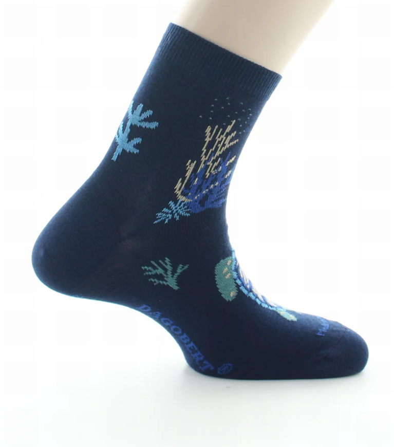 Chaussettes homme coton tortue bleu
