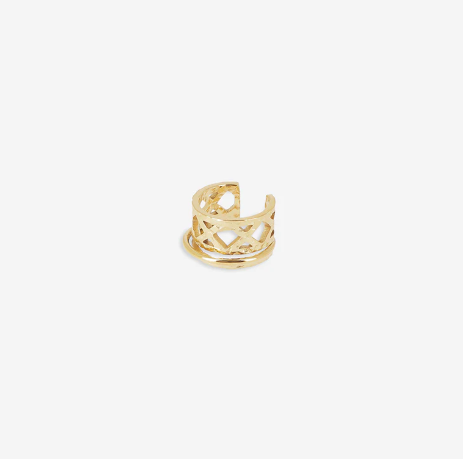 Earcuff Ludivine - Acier doré