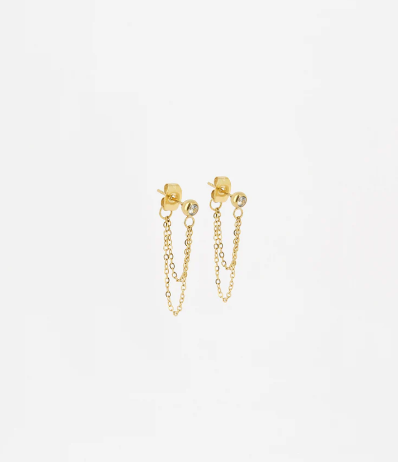 Boucles d\'oreilles Citrus - Acier doré