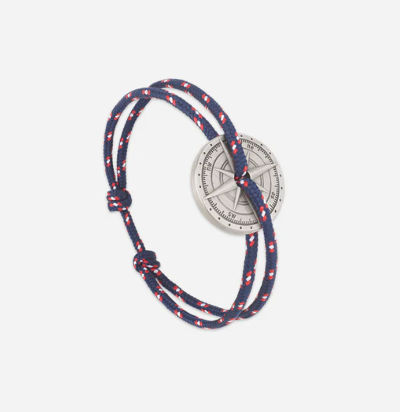 Bracelet Rose des Vents Libeccio - Argent Vieilli