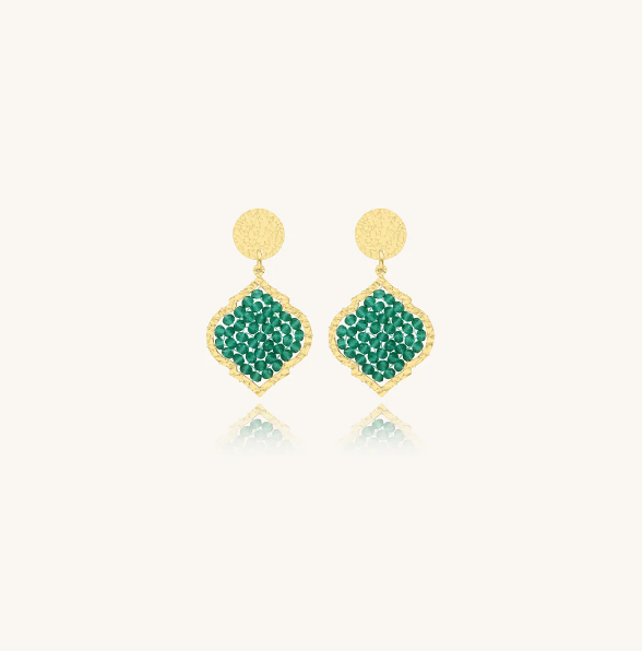 Boucles d\'oreilles Mini Diamante - Vert émeraude