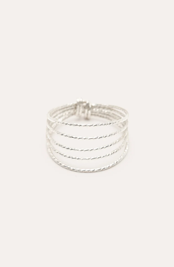 Bague Eclat multi-rangs - Argent