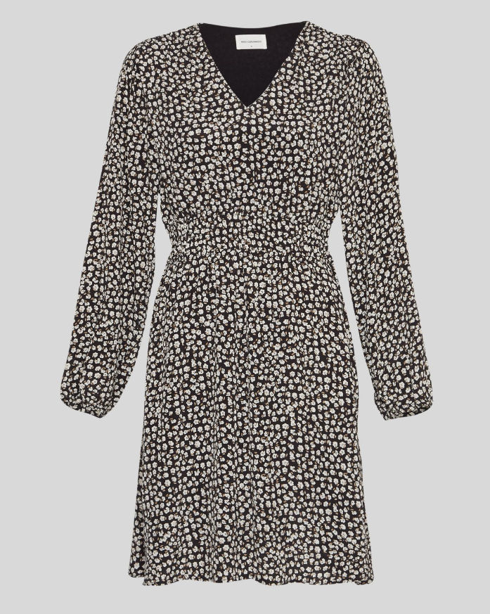 Robe Zeida Rhian - Black flower (noir)